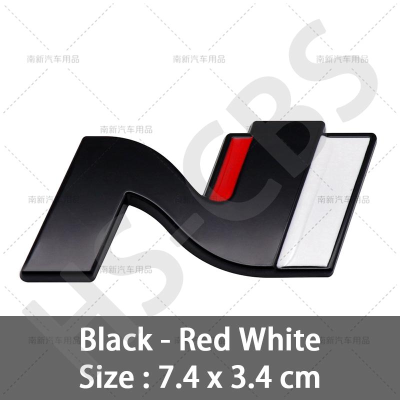 Metal N Emblem Logo N Badge Decal Nline Ar Stickers For IX25 IX35 I40 I30 Kona Tucson Sonata Elantra Accent Styling Accessories