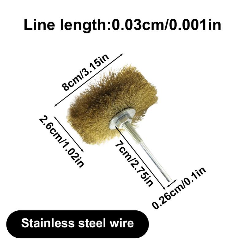 Drill Wire Brush Auto Parts Adhesive Removal Brush Pen Wheel Cup Brushes Abrasive Copper Brass Wire Wheel Brush Tool For All