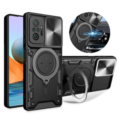 Per Redmi Note10 Pro Custodia Slide Camera Lens Protect Armor Anello Supporto Custodia per telefono per Xiaomi Redmi Note 10 Pro Max 10S Cover posteriore