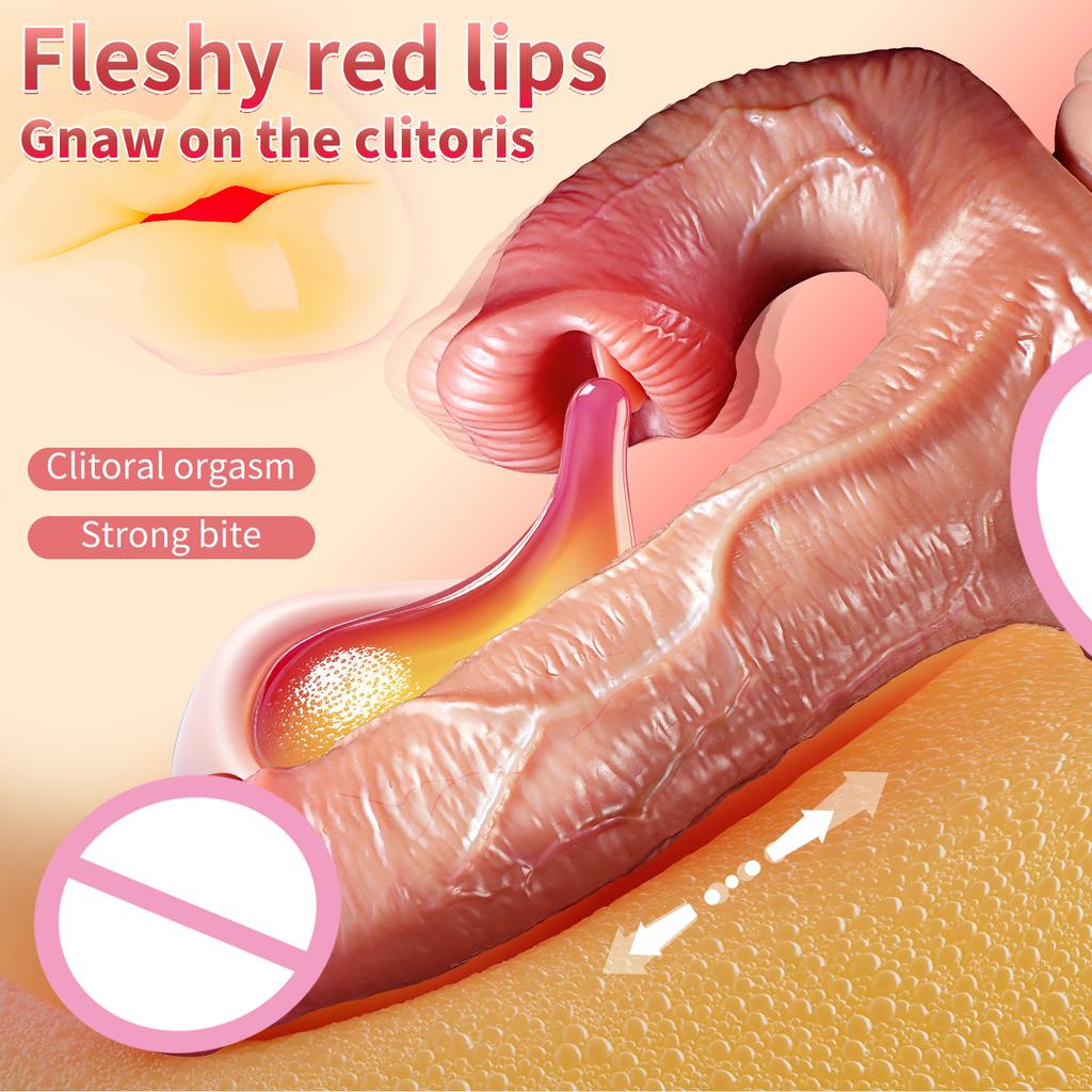 Realistic Dildos Sex Toys Telescopic Heating for Women Masturbation Anal Thrusting Penis Climax Dildo Vibrator G-spot Clitoral and Vaginal Stimulation