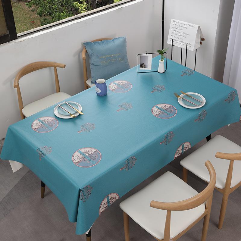 Nordic Style Tablecloth Stitching Color Waterproof Dinning Table Cover Wedding Party Rectangular Table Cloth Home Kitchen Decor