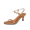 Sandals women's new summer same style thin heel buckle high heels sandals sexy open toes