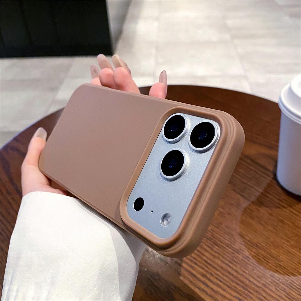 Office Frosted Plain Phone Case for Apple IPhone 17 Air 16 Plus 15 14 13 12 Pro Max Silicone Soft Protective Back Cover
