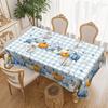 1Pc Autumn Blue Pumpkin Pattern Tablecloth - Round Polyester, Suitable For Parties, Restaurants, Coffee Tables