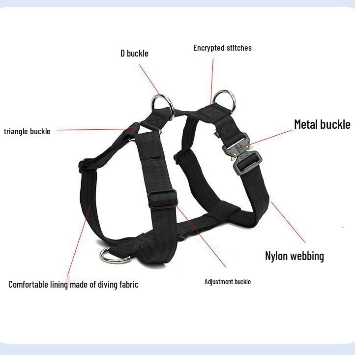 Cross-Border Tactical Vest for Medium & Large Dogs - Harness Style Pet Clothing for Outdoor Activities