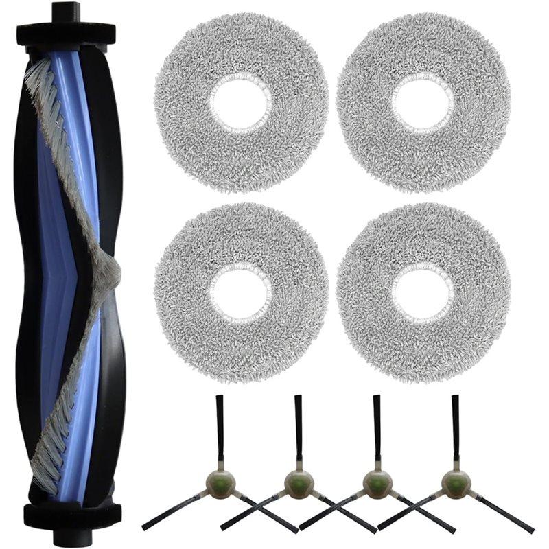 A78E-Replacement Parts Kit For Lefant M3 Robot Vacuum Cleaner- Includes 1 Main Brush, 4 Side Brushes, 4 Mop Pads