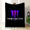 Фіолетовий логотип Monster Energy Тепла ковдра Дизайн Фланелева ковдра для спальні, вітальні, дивана та для сну.