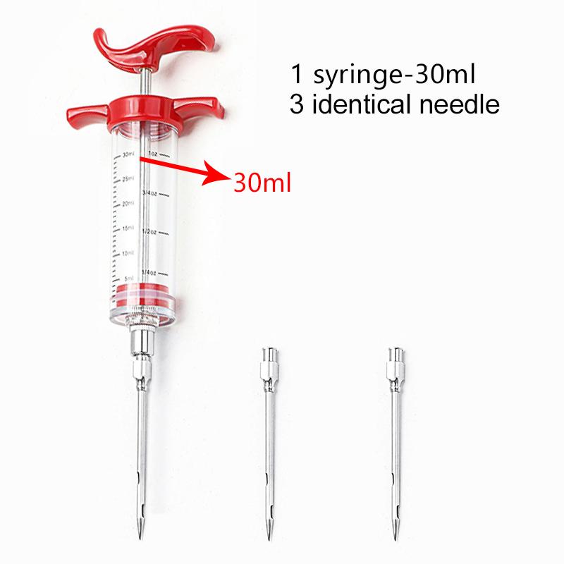 30/50ml Marinade Injector with Needle Plastic Seasoning And Baking Sauce Turkey Syringe Kitchen Meat Tools for Smoked BBQ TMZ