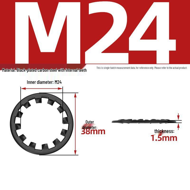 Carbon Steel Zinc-Plated Lock Washer with Inner and Outer Teeth