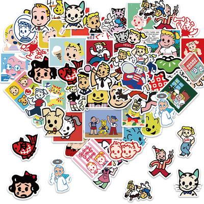 60 Japanese Trendy Brand Graffiti Stickers Decorative Notebook Guitar Notes Suitcase DIY Waterproof
