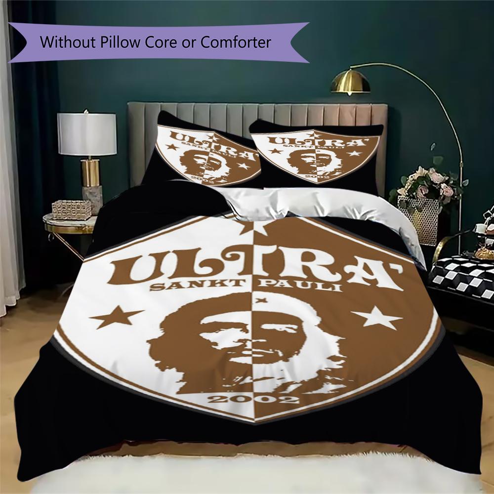 Ropa de cama con estampado ST pauli Juego de edredón Funda de edredón Funda de almohada Decoración del hogar Regalo de cumpleaños (1 * funda de edredón + 2 * fundas de almohada sin relleno)183