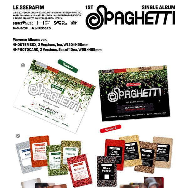 LE SSERAFIM Primul album single [SPAGHETTI] (Weverse Albums ver.)