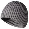 Knit Beanie Cap for Deep One Size Fits All [FREESE] Men Moisture-wicking, Breathable, UV-cut, High-quality Rayon, Washable, Plain, Fit, (Gray)