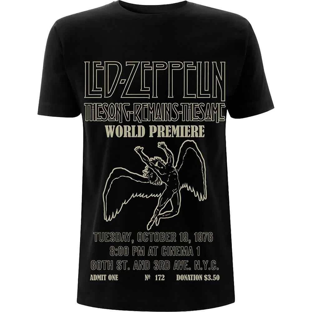 

Led Zeppelin Tsrts World Premier Licensed T-Shirt Mens- 4XL