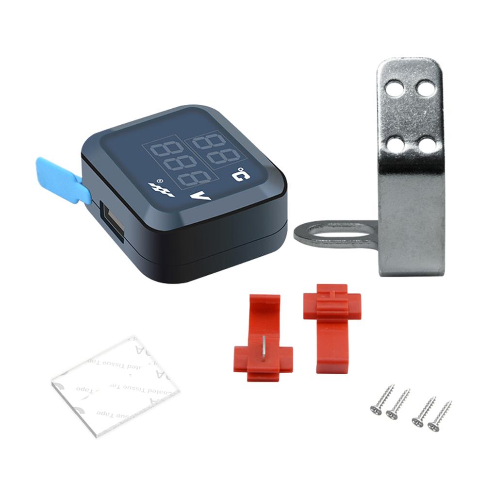12-24V Motorrad Lenker Montage Temperatur Spannung Tester mit USB Ladegerät Wasserdichte Motorrad Modifizierte Zubehör