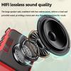 Mini Pocket Bluetooth Speaker LED Display FM Radio Lossless Internal External Recording Wireless Music Box Soundbar Timed off