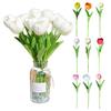 Real Touch Artificial Tulip Flower 13.7" PU Faux Tulips Lifelike Fake Tulip with Long