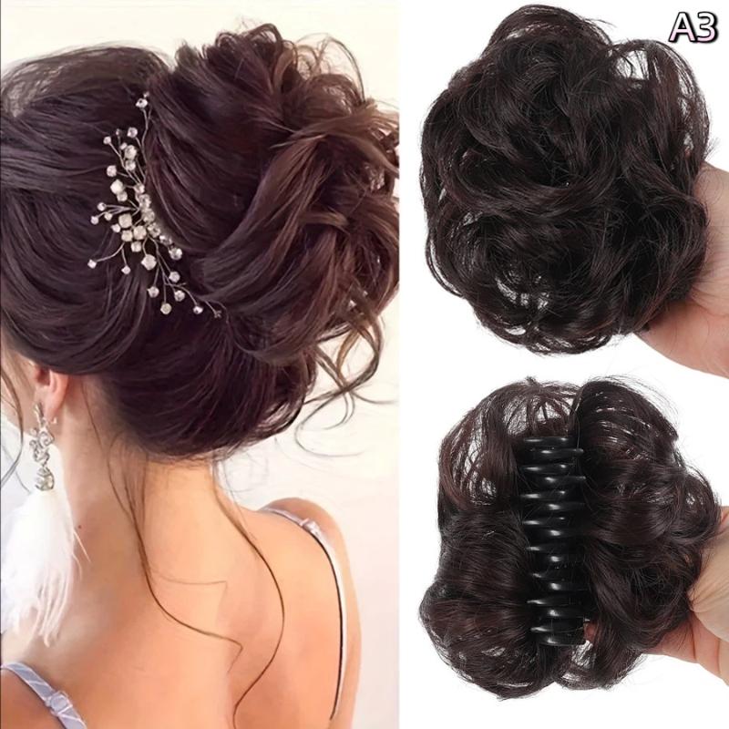 

Синтетический пучок Заколки для волос Натуральные пушистые кудрявые накладные волосы Для женщин Хвост Увеличение объема волос Реалистичный инструмент для укладки A3