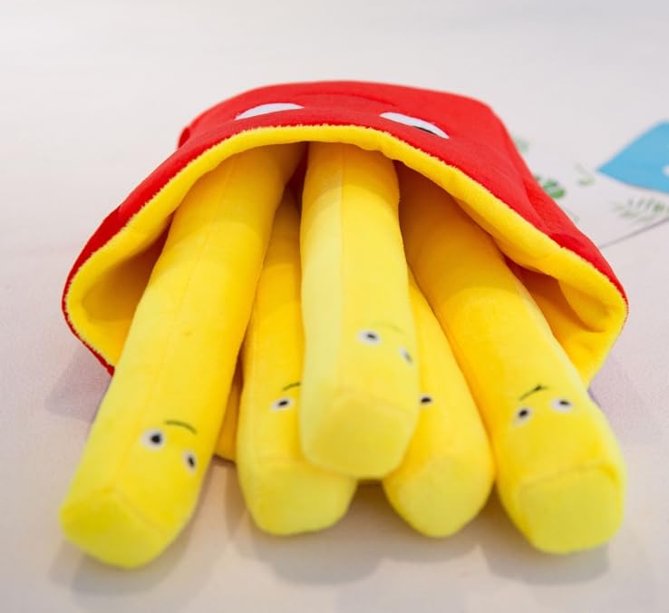 French Fries Plush Toy, Body Pillow, Cushion, Fun Item, Fluffy, Popular, Funny Gift (50cm)