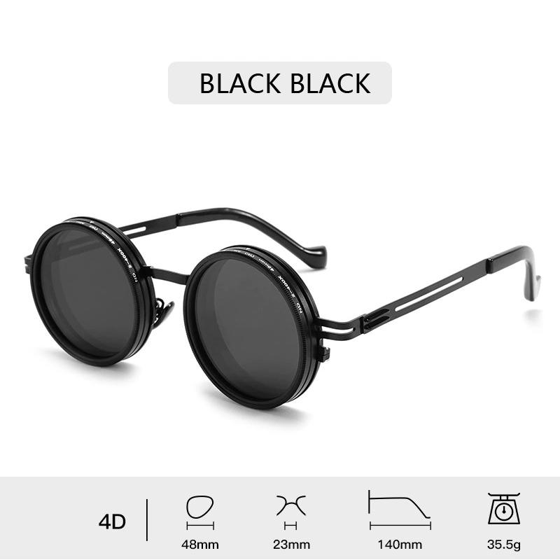 

Fashion Adjustable 1-9 Sunglasses Punk Polarized Sun Glasses Men Women Round Nd Filter Lenses Retro Fishing Eyeglasses Shades