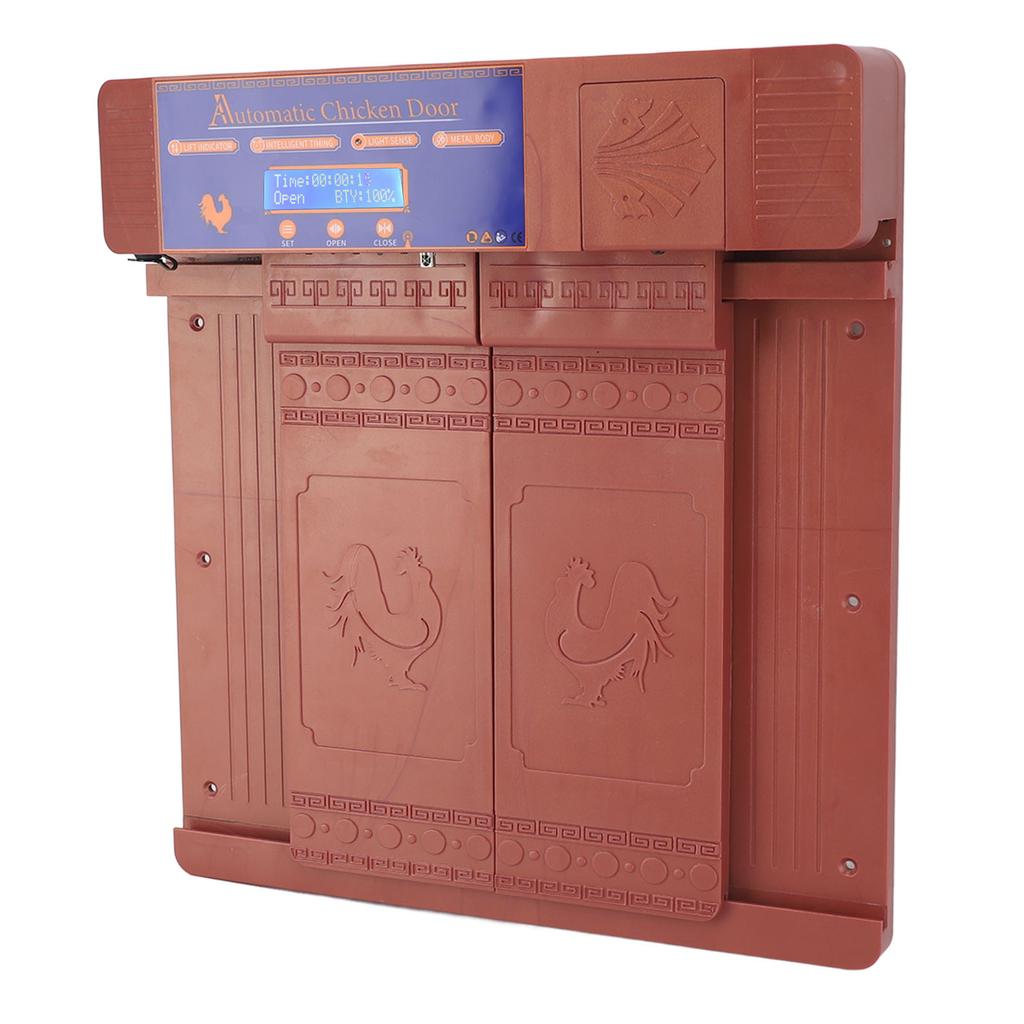Automatic Chicken Coop Door Remote Control Light Sensing Timer Setting Auto Coop Door Opener Bronze