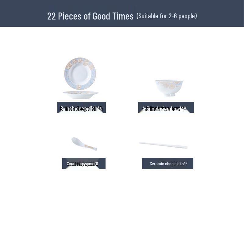 Ailanhui Jia Jingdezhen European Ceramic Dinnerware Set