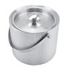 Stainless Steel Double Walled Ice Bucket with Cover for Wedding Parties (3L)