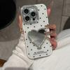 Full Coverage Polka Dot Mirror Case for iPhone 14, 15 Pro Max, and XS Max