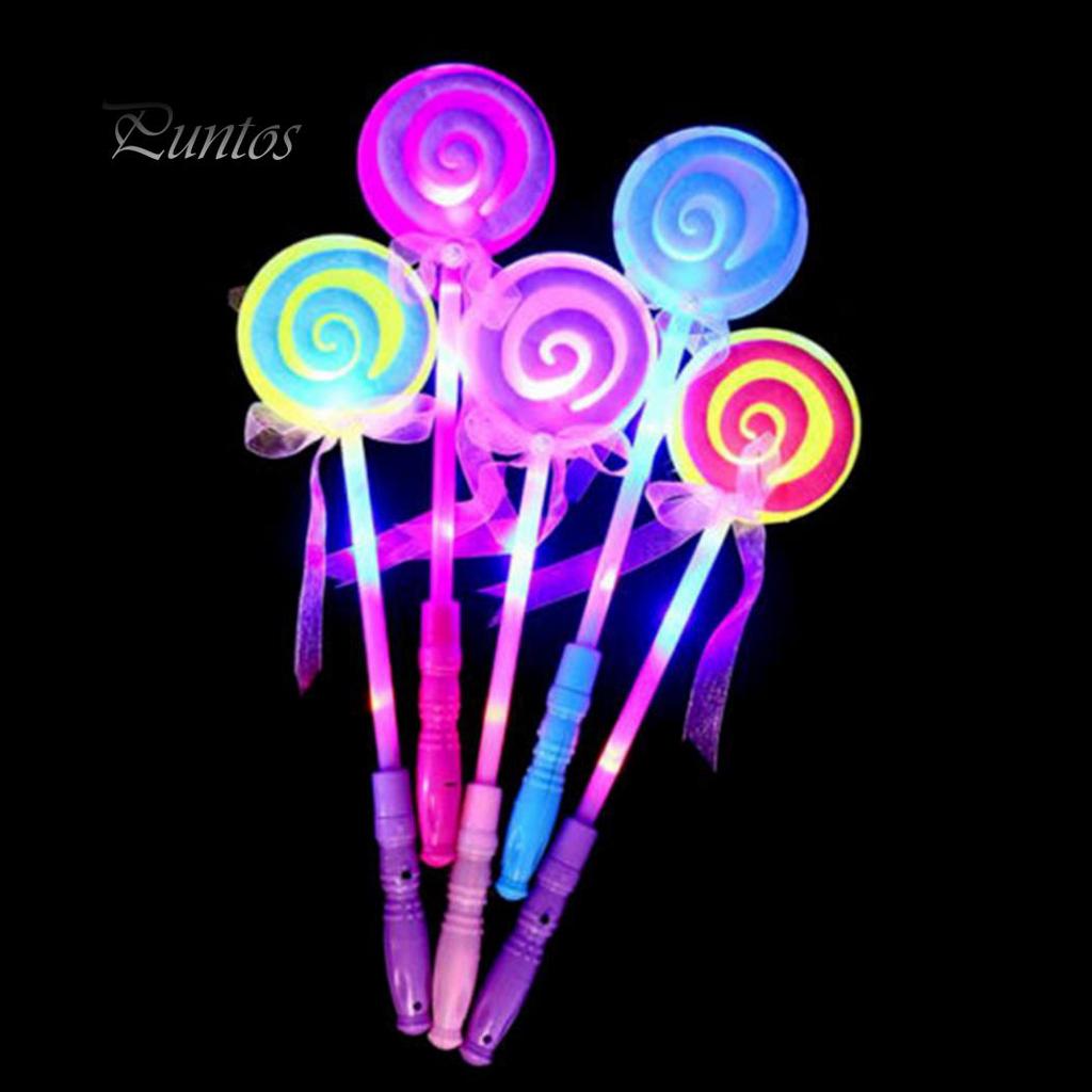 LED Light Up Flashing Fairy WPrincess Lollipop Stick Girl