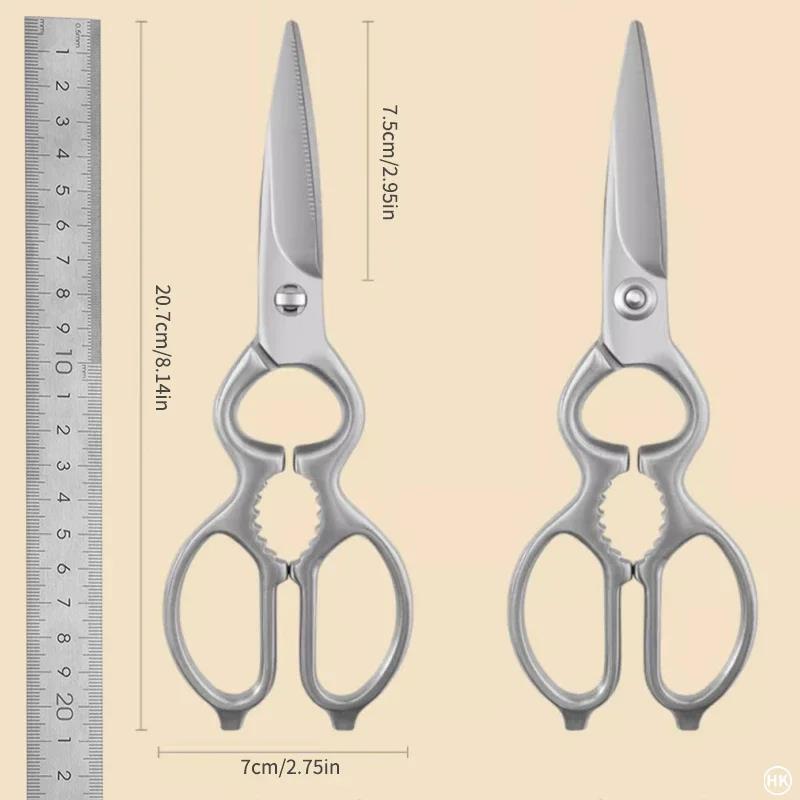 Stainless Steel Kitchen Scissors Household Kitchen Scissors Super Sharp Slightly Serrated Poultry Scissors Meat Fish Chicken5