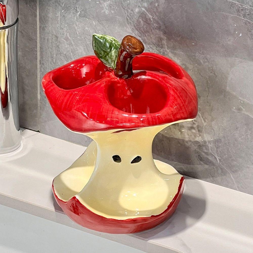 Plastic Electric Toothbrush Holder Apple Makeup Brush Storage Rack Bathroom Accessories