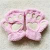 Half-finger Cat Claw Gloves Girl Winter Cute Warm Gloves Winter Plush Thickened Five-finger Plush Gloves