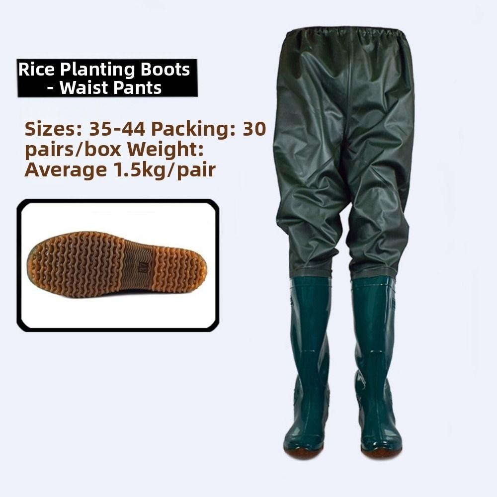 Plastic PVC Transplant Pants Wading Pants Shoes 10 Sizes Fishing Pants Integrated Fishing Pants