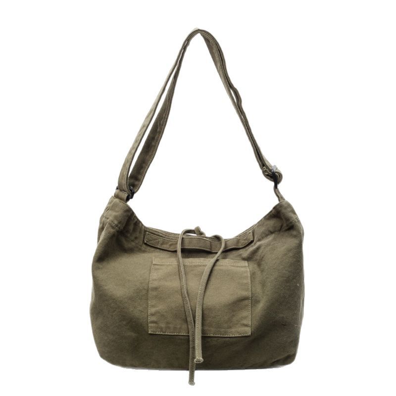 Bag women's 2025 new fashion shoulder bag, large capacity tote bag, class commuting crossbody bag, canvas bag