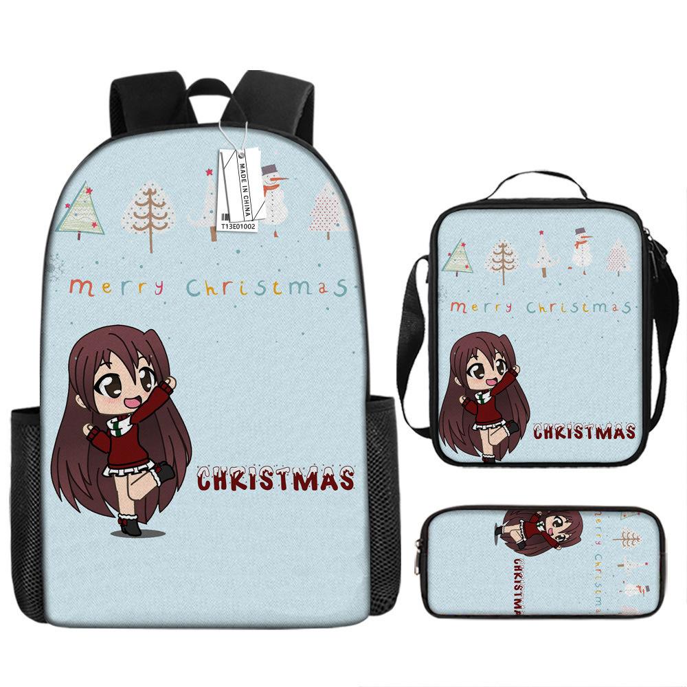 Luxury Novelty Peculiar Cool Anime Cartoon 3D Print 3pcs/Set pupil School Bags Laptop Daypack Backpack Lunch bag Pencil Case