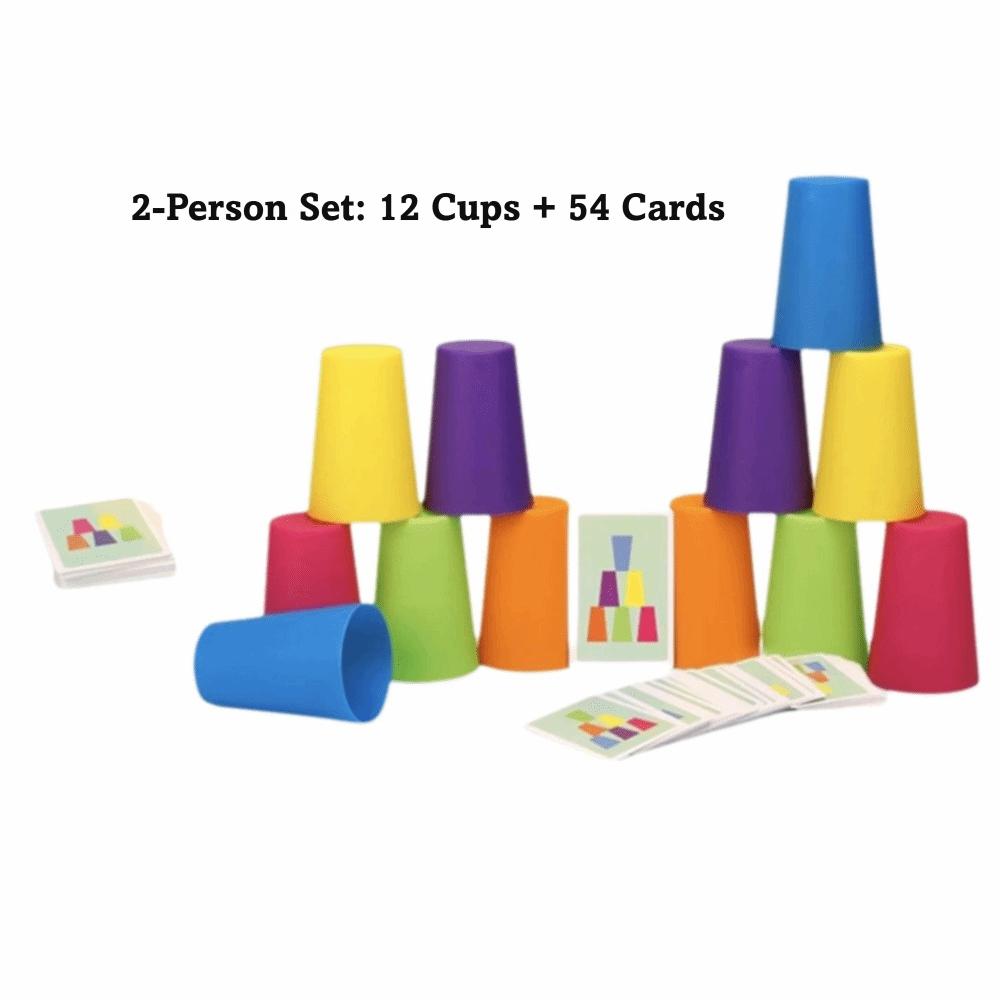Educational Montessori Toys Color Learning Board Game Activity Cards Kids Toy  2Player Game