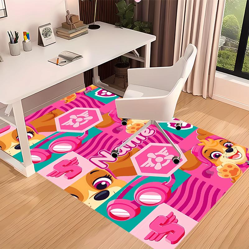 Custom personalization Paw Patrol Print Area Rug - Soft, Washable Non-Slip Indoor Mat,Living Room,Home&Office Decorative Rug