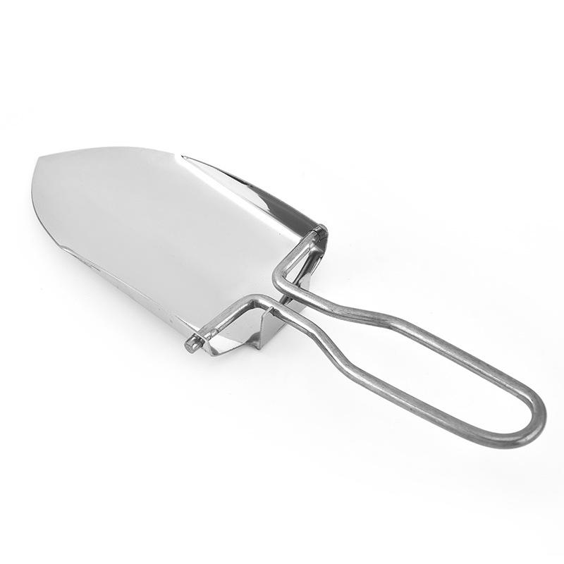 Multi-Purpose Stainless Steel Folding Mini Shovel for Beach, Garden, and Ice