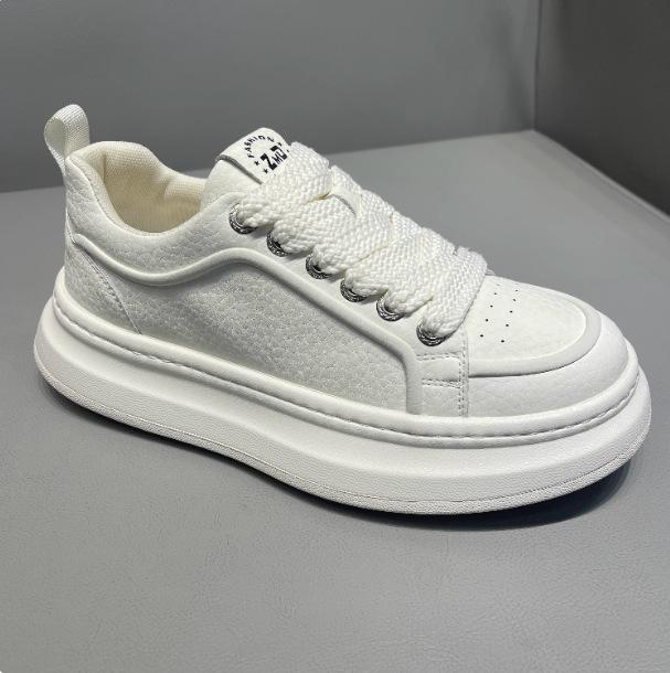 Literary and artistic style thick-soled spring and autumn new heightening soft-soled comfortable casual shoes zmd 38 белый