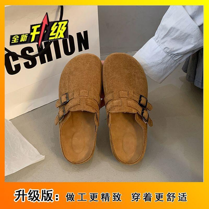 

One-pedal German training shoes non-slip Birkenmuller single shoes flat-bottomed bag head half slippers women s wear 2025 spring and autumn new models 41