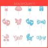 Cake Decor Flags For Boys And Girls First Birthday Party With Gold Glitter Paper