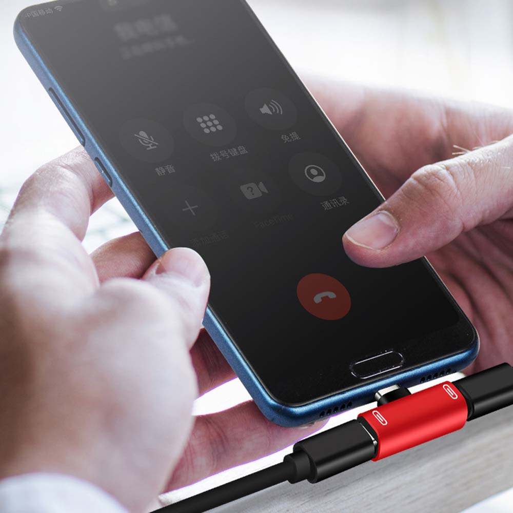 2 In 1 Charger Type C Dual Type C Type-C Adapter Charger Adapter Headphone Converter Audio Cable