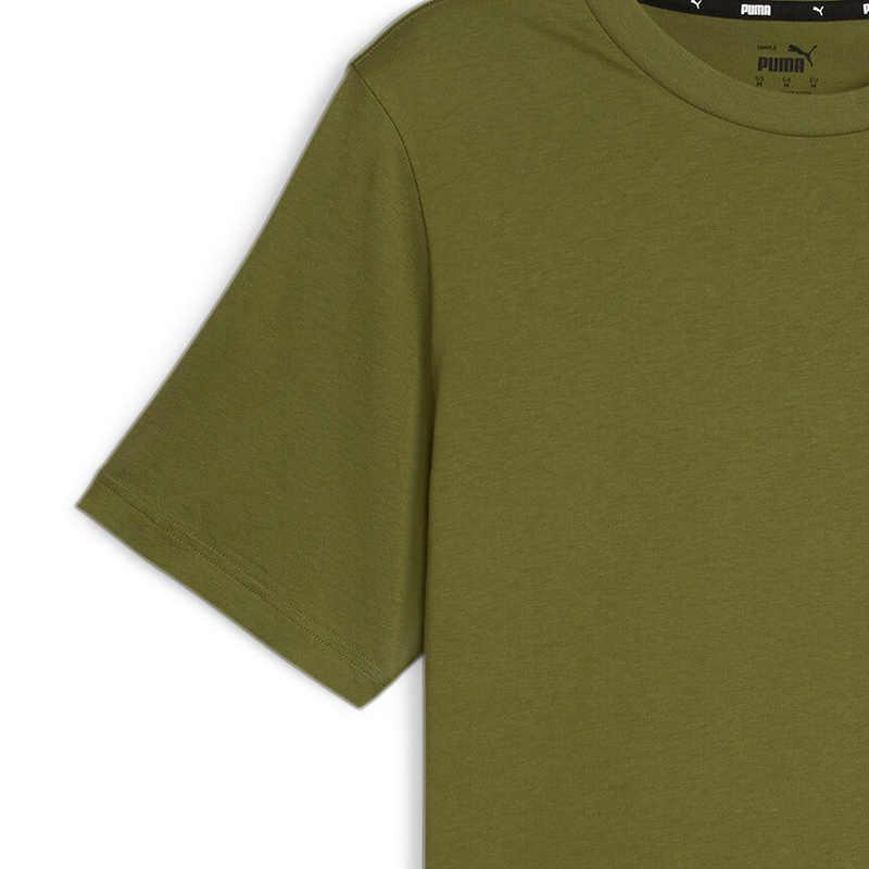 Puma Baumwolle Atmungsaktiv Einfach Kurzarm T-Shirt Herren Oberteile Olivgrün 682144-33