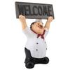 Restaurant Resin Cute Chef Figurine Miniature Statue Ornaments Welcome Board Table Decor