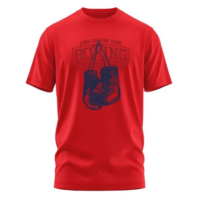 King of The Ring Boxing  Printed T Shirt for Men Women Vintage GYM Apparel Tops Tees