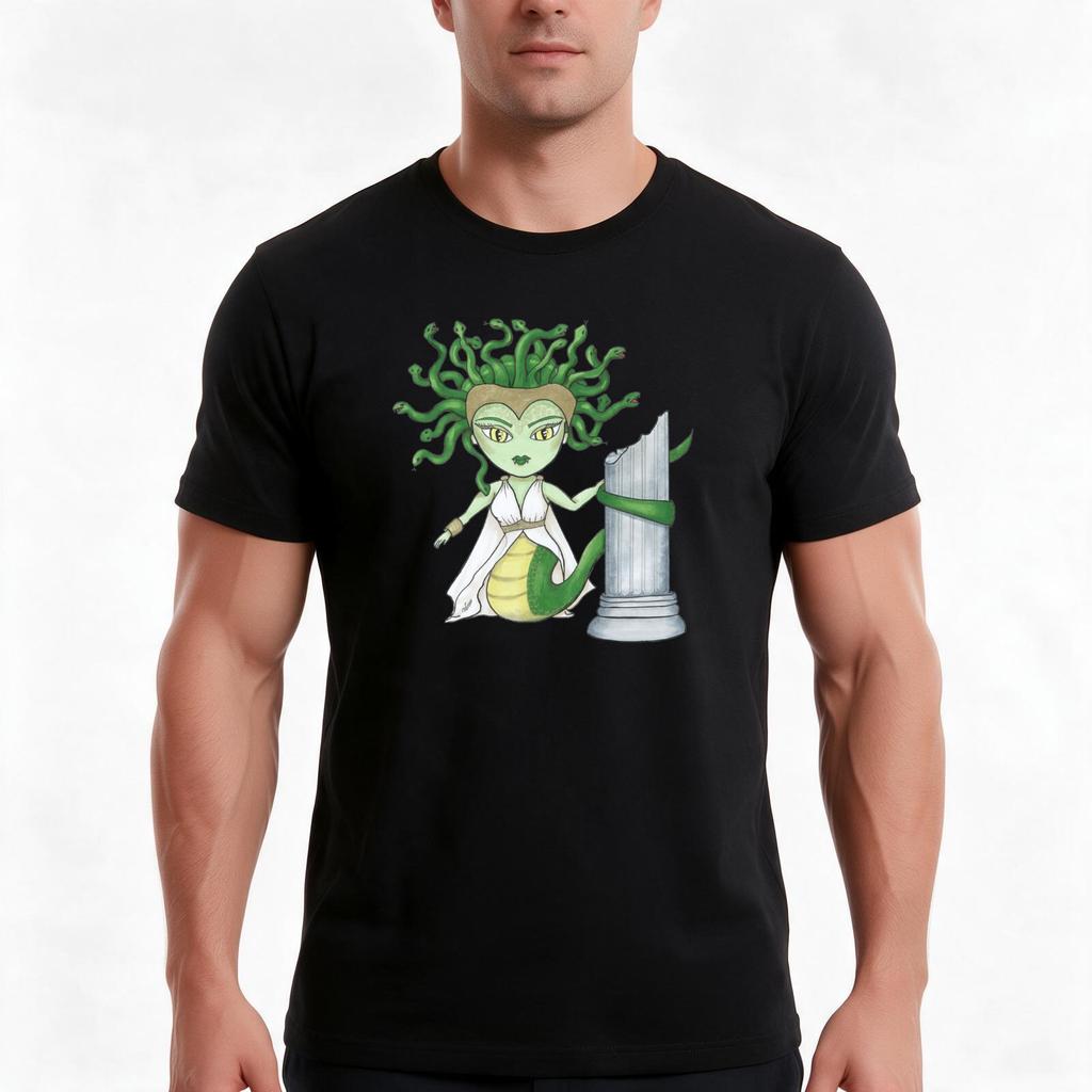 Gorgon Tshirt Summer Casual Cotton Tee Oversized Streetwear Tops Vintage Graphic Print Loose Fit Short Sleeve 100 Cotton