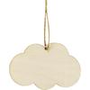 30 Pack 4 Inch Wood Cloud Cutouts Unfinished Wooden Cloud Hanging Ornaments DIY Cloud Craft Gift Tags for Home Party Decoration Craft Project