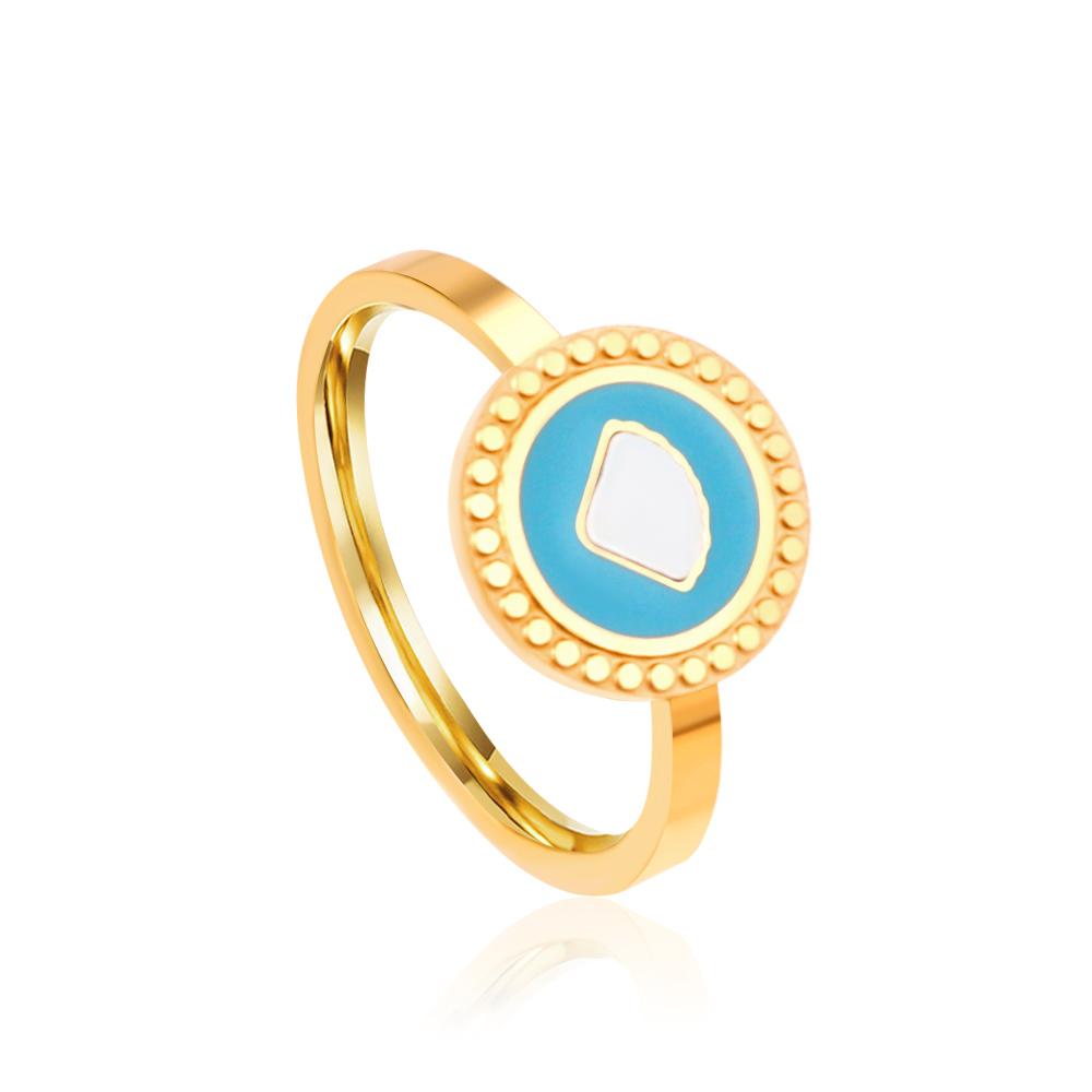 New Design Fashion 18k Gold Plated Hollow Special Ring Stainless Steel Finger Rings for Women