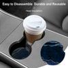 Ceramic Cup Holders Car Coasters for Women/Men,Cool Absorbent Drink Cup Car Holder Coasters with A Finger Notch 2.56" Pack of 2,Blue Marble Gold