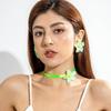 New Early Spring Flower Earnail Women's Fashion Necklace Set, Versatile and Niche Charm Jewelry Set